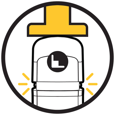 Press the mouthpiece down vertically